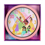 Disney Princess kids wall clock pink 25cm, UK version