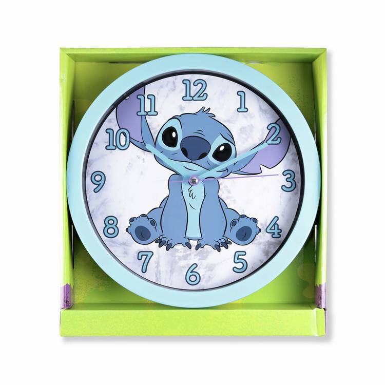 Disney Lilo & Stitch wall clock blue 25cm (British brand)