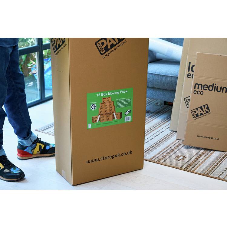 StorePAK eco moving boxes set of 15, imported from the UK