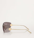 Jimmy Choo crystal embellished wire-frame sunglasses - British product