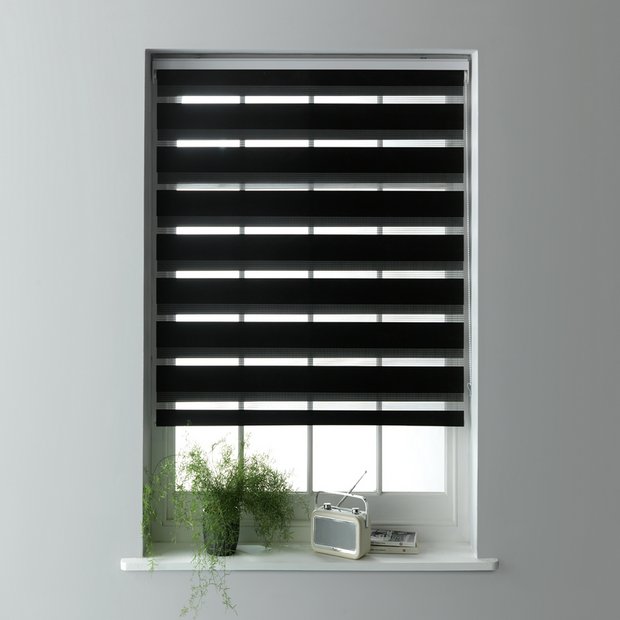 Habitat day and night roller blind black 90cm, imported from the UK