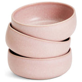 Habitat stoneware nibble bowls pink set of 3, imported from the UK