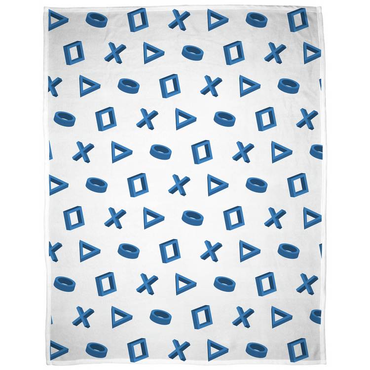 Sony PlayStation fleece throw blue and white 150x100cm, UK version