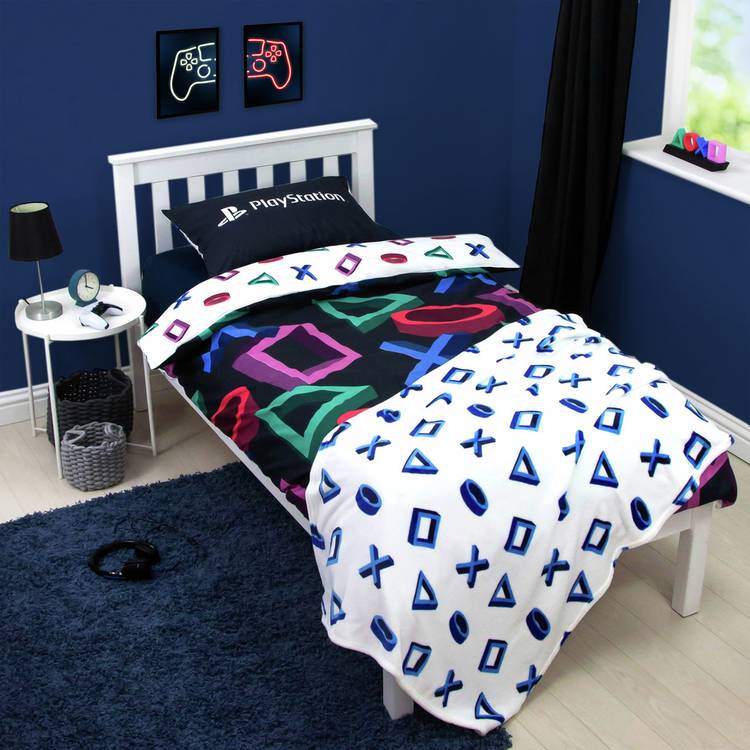 Sony PlayStation fleece throw blue and white 150x100cm, UK version