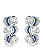 Boodles platinum diamond moon earrings (British brand)