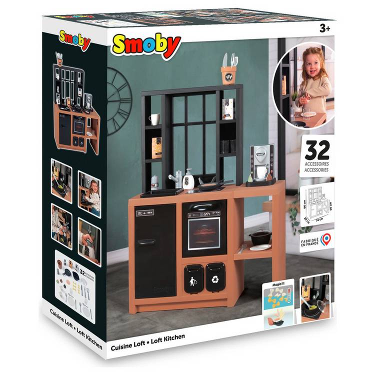 Smoby Loft Kitchen toy playset with 32 accessories, imported from the UK