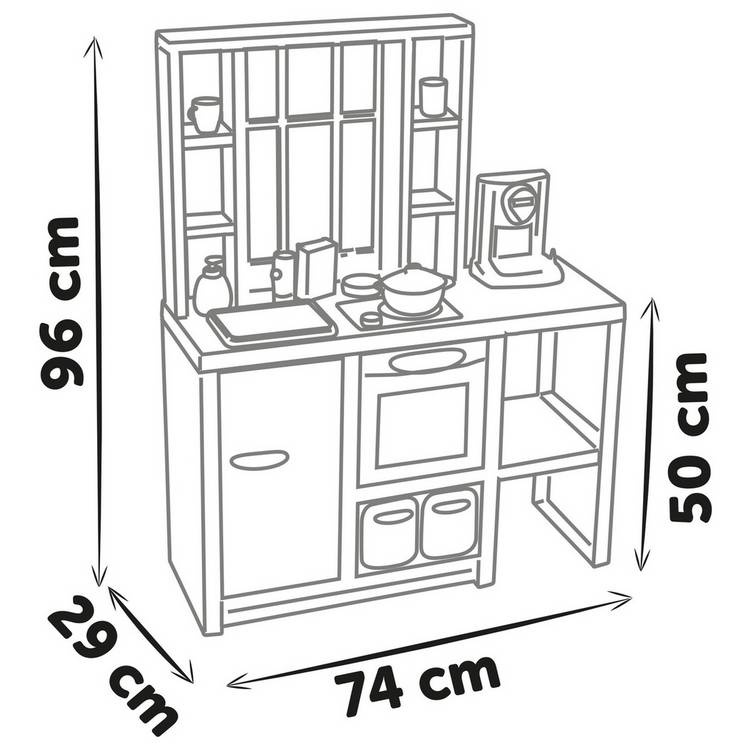 Smoby Loft Kitchen toy playset with 32 accessories, imported from the UK