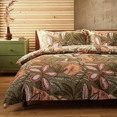 Argos Habitat Cotton Painterly Leaf Green Bedding Set - Single- Buy online at McGrocer