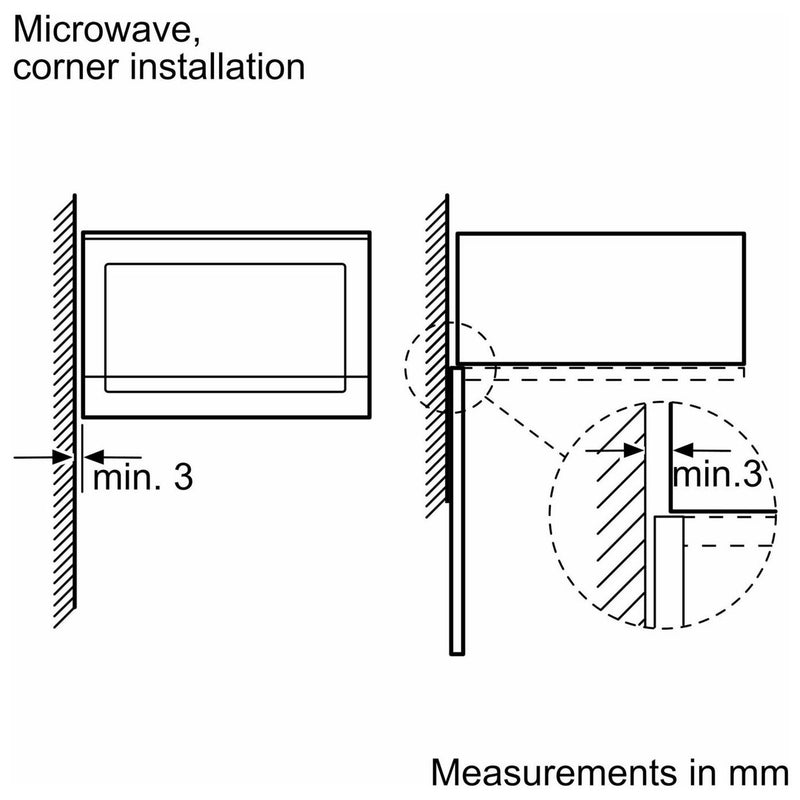 Bosch BFL523MS0B Built In Microwave - Stainless Steel