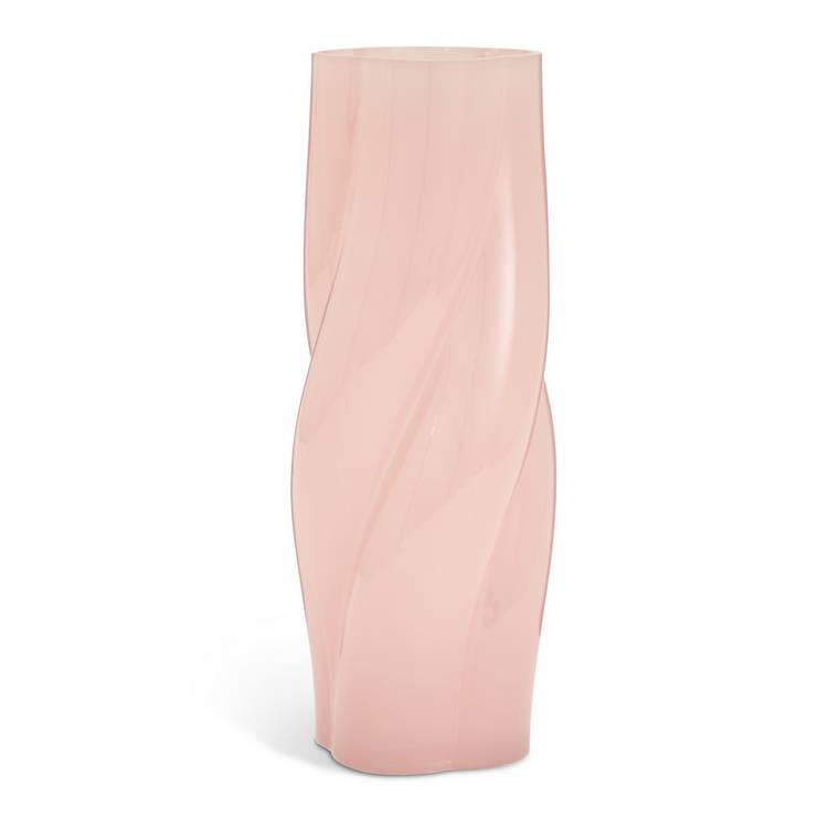 Habitat twisted pink glass vase 30cm - British product