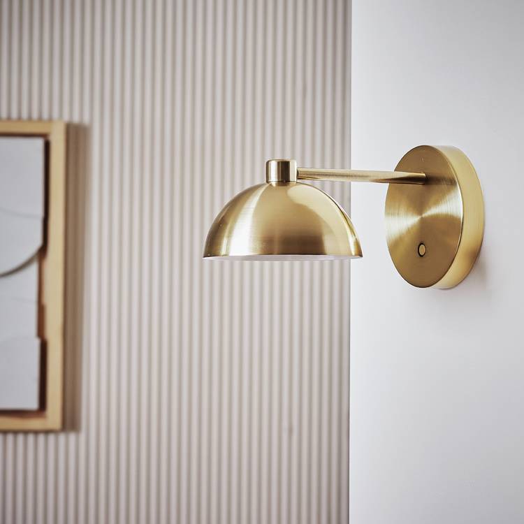 Habitat Mushroom rechargeable wall light brass (British brand)