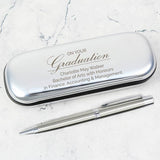 Personalised graduation ballpoint pen black 14 cm (British brand)
