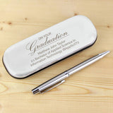 Personalised graduation ballpoint pen black 14 cm (British brand)