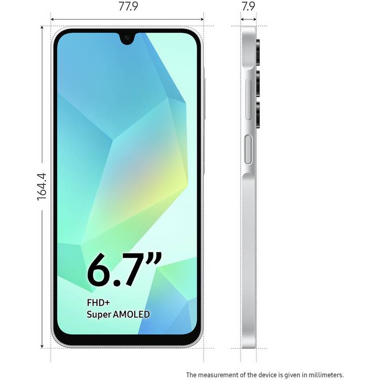 Samsung Galaxy A16 4G 128GB smartphone in Grey, imported from the UK