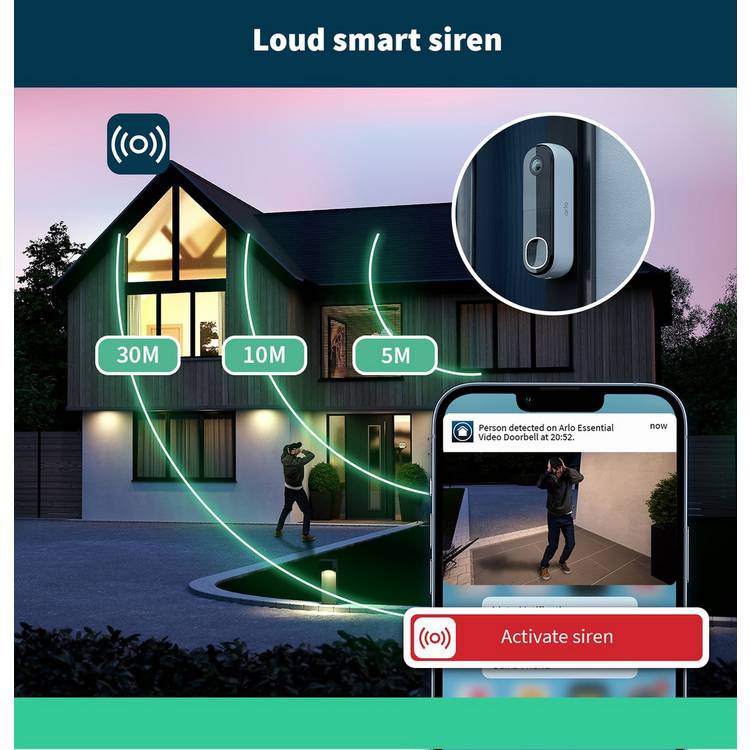 Arlo video doorbell Essential 2K, UK version