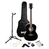 RockJam acoustic guitar package black full size, imported from the UK