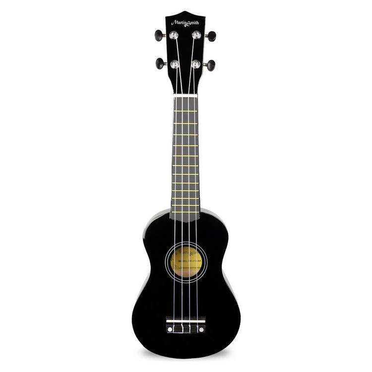 Martin Smith soprano ukulele 21-inch beginner pack black (British brand)