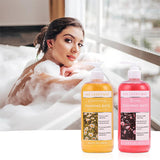 Livingandhome Foaming Bath Set Rose and Chamomile 2pc, UK version