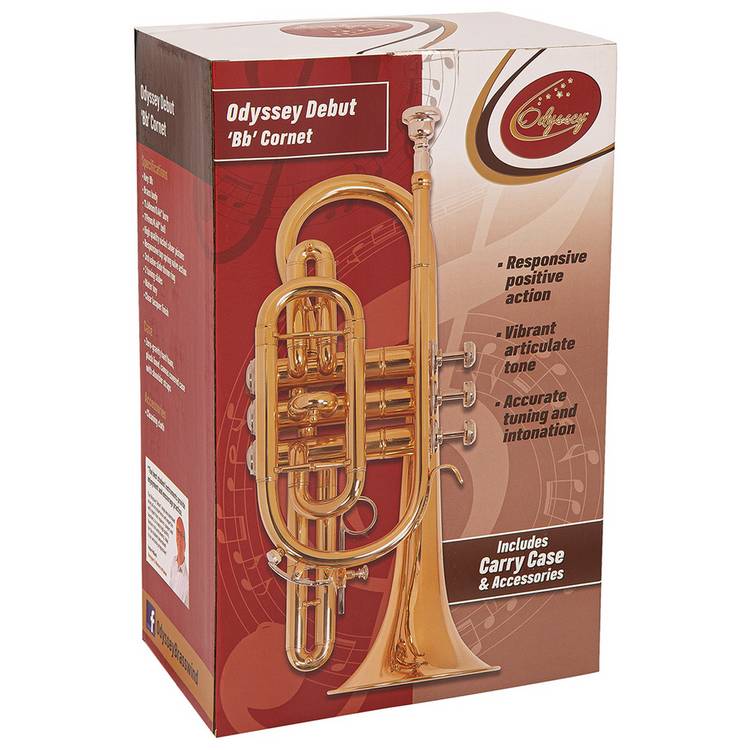 Odyssey Debut Bb cornet with case, imported from the UK