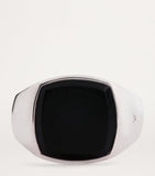 Tom Wood signet ring polished onyx, imported from the UK