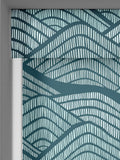 MissPrint Frontier made to measure roller blinds blue green print, imported from the UK