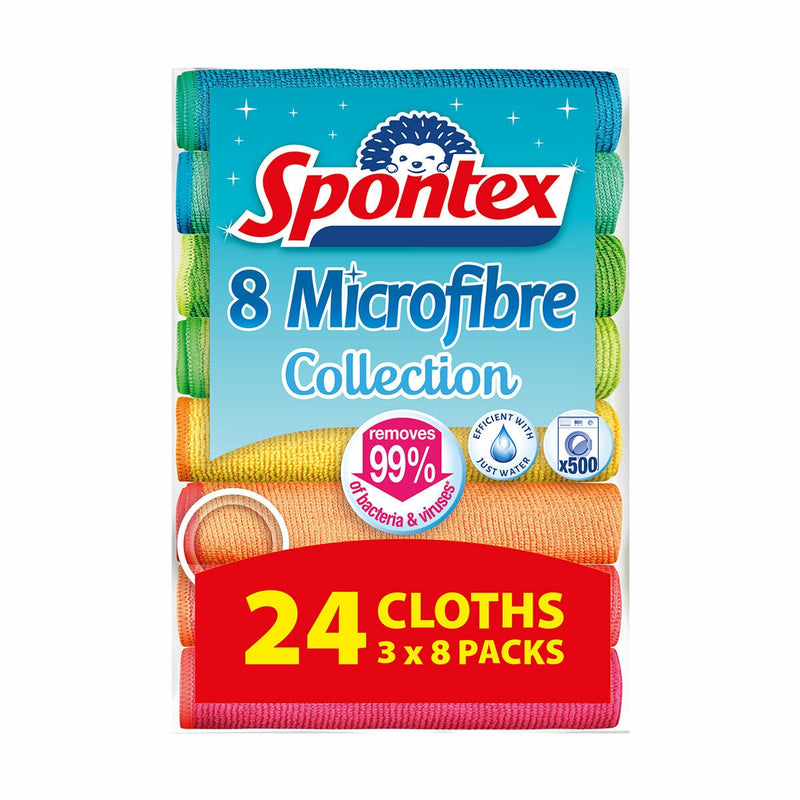Spontex microfibre cloths 24 pack (British brand)