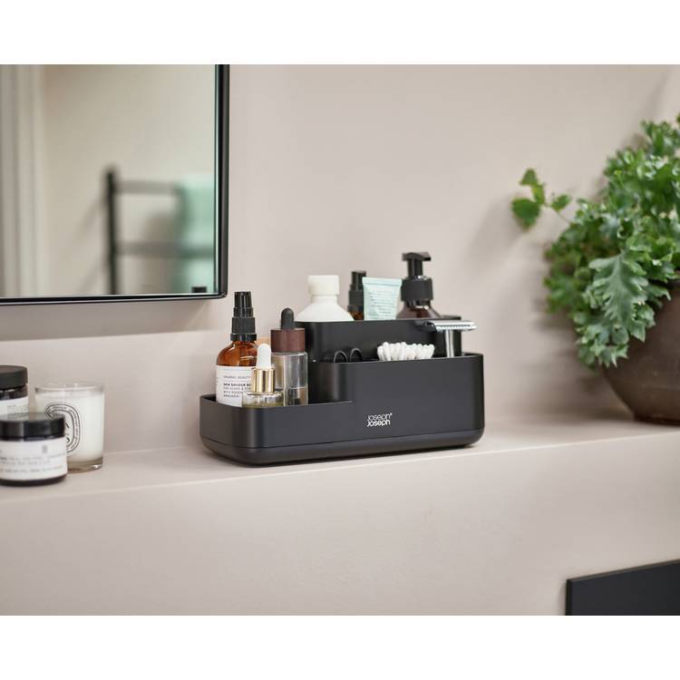 Joseph Joseph black bathroom caddy Easystore storage organiser - British product