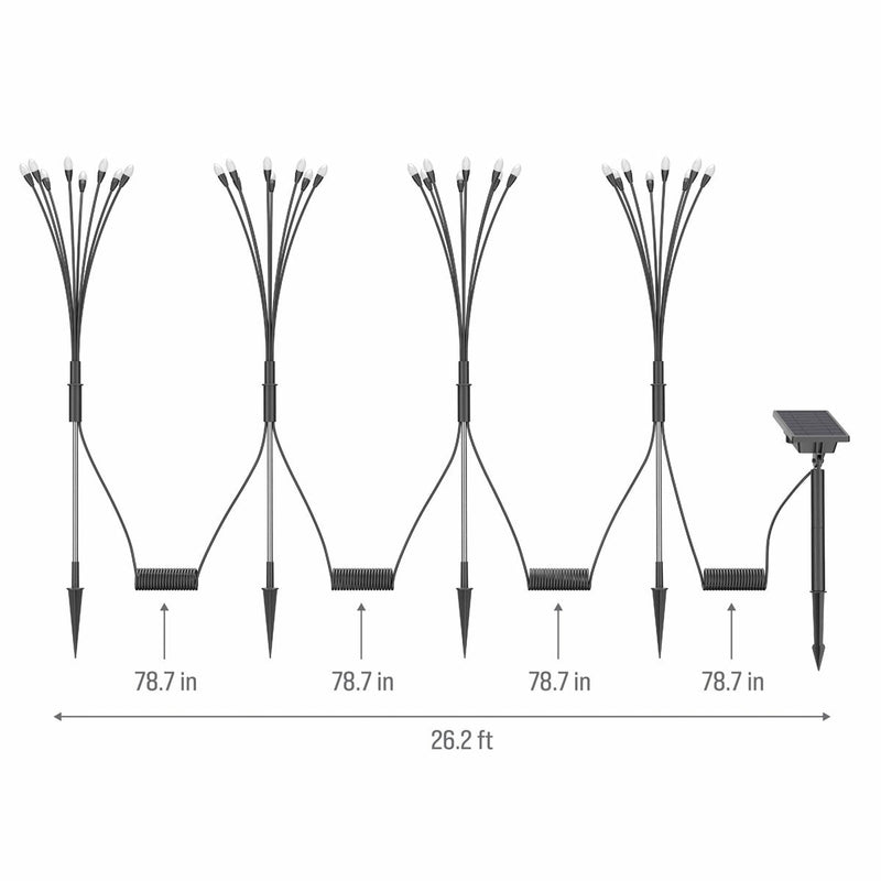 Fresh Source solar firefly lights 4 pack, UK version