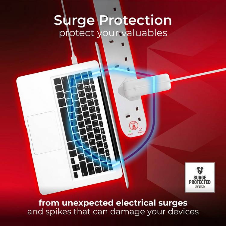 Masterplug surge protected extension lead 6 socket 5m cable, UK version