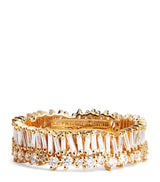 Harrods Suzanne Kalan Yellow Gold and Diamond Classic Short Stack Eternity Ring- Buy online at McGrocer