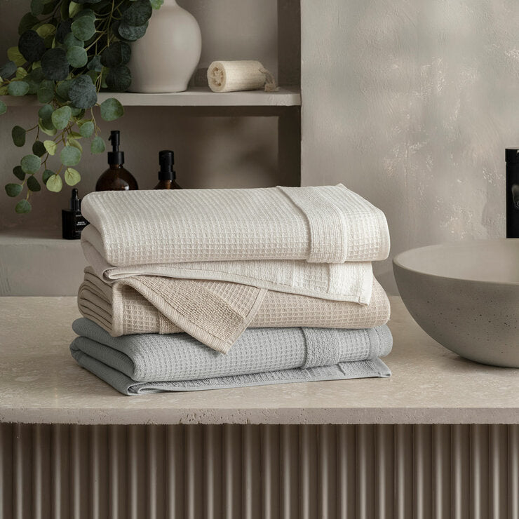 Welhome cotton waffle bath towel 74x147 cm - British product