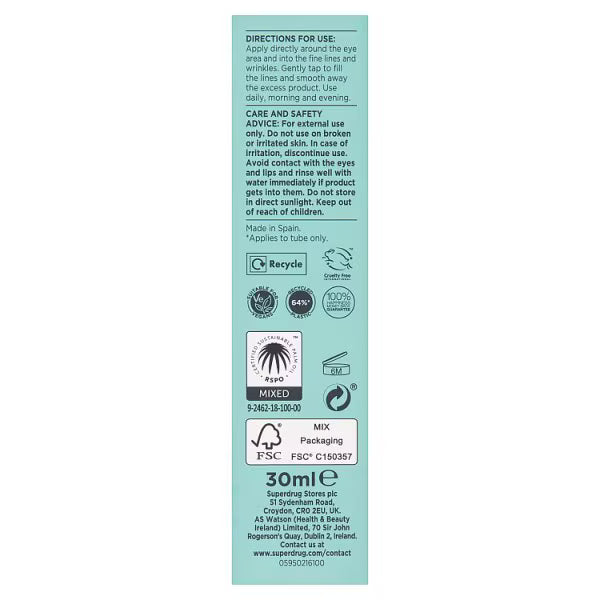Optimum peptide eye cream 30ml, imported from the UK