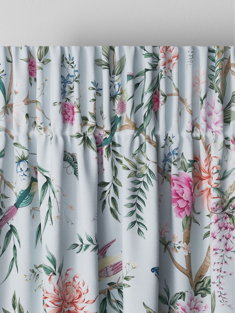 Duck Egg Blue Emporium made to measure curtains, imported from the UK