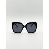 SVNX oversize cateye sunglasses with diamante detail in black, imported from the UK