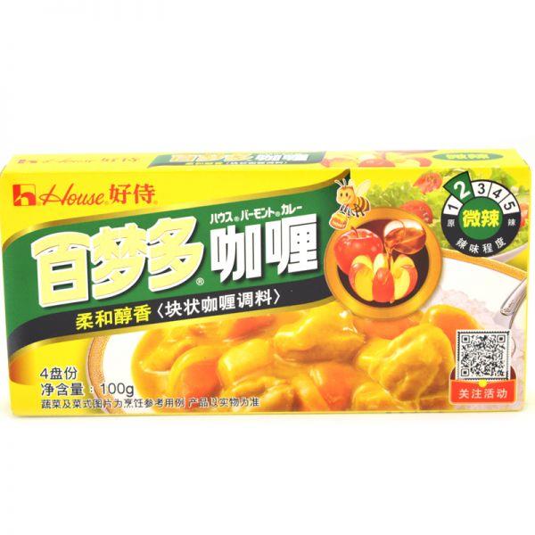 House Foods mild curry block Japanese roux (British brand)