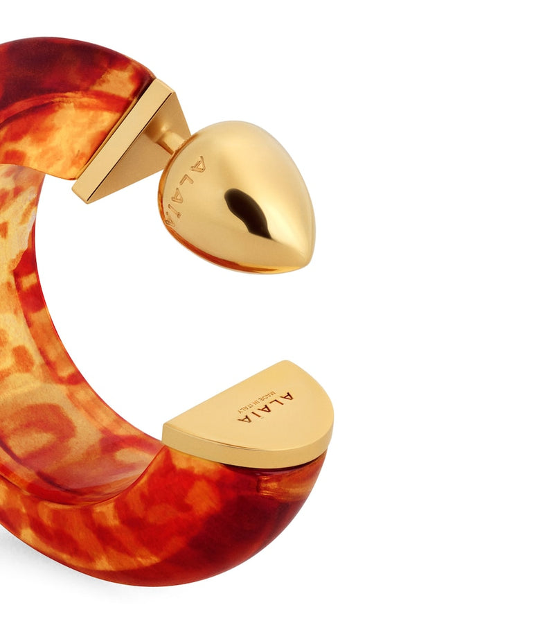 Alaïa Edge hoop earrings 2.2cm - British product