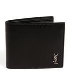 Saint Laurent leather bifold wallet with card slots and monogram - (British brand)