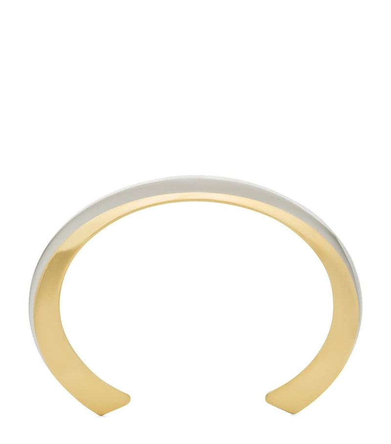 Saint Laurent peaked cuff bracelets gold and silver set, UK version