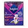 Bodyform Ultra Goodnight Sanitary Towels Extra Large 9 pack - British product