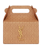 Saint Laurent embossed take-away box bag with silver hardware, UK version