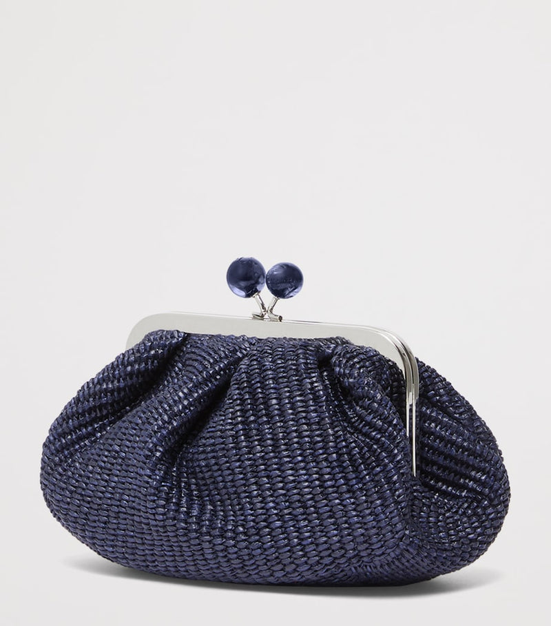Weekend Max Mara woven Pasticcino clutch bag small, imported from the UK