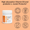 BioGaia Protectis D+ probiotic tablets with Vitamin D3, imported from the UK