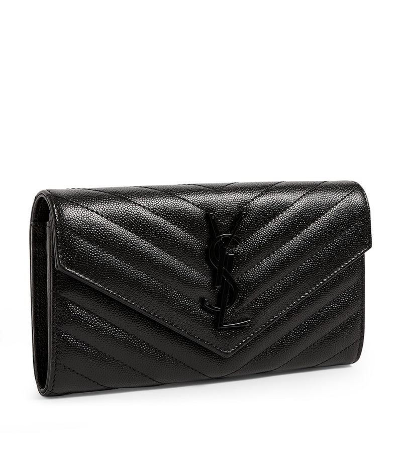 Saint Laurent Envelope matelassé leather wallet, UK version