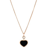 Harrods Chopard Rose Gold and Diamond Happy Hearts Pendant Necklace- Buy online at McGrocer