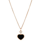 Chopard Happy Hearts pendant necklace in rose gold with diamond - British product