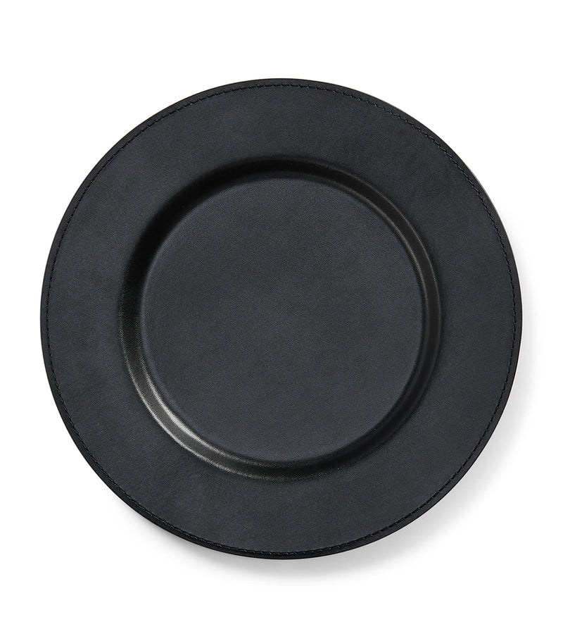 Ralph Lauren Leather Wyatt charger plate 34cm, imported from the UK