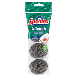 Spontex Tough Scourer x4 Rubber gloves cloths & sponges Sainsburys