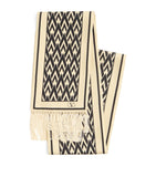 Valentino Garavani silk monogram scarf with tassels, imported from the UK