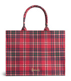 Harrods tartan zipped tote bag cotton canvas, UK version