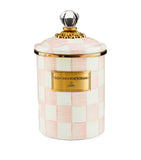 MacKenzie-Childs Rosy Check canister 12cm, imported from the UK
